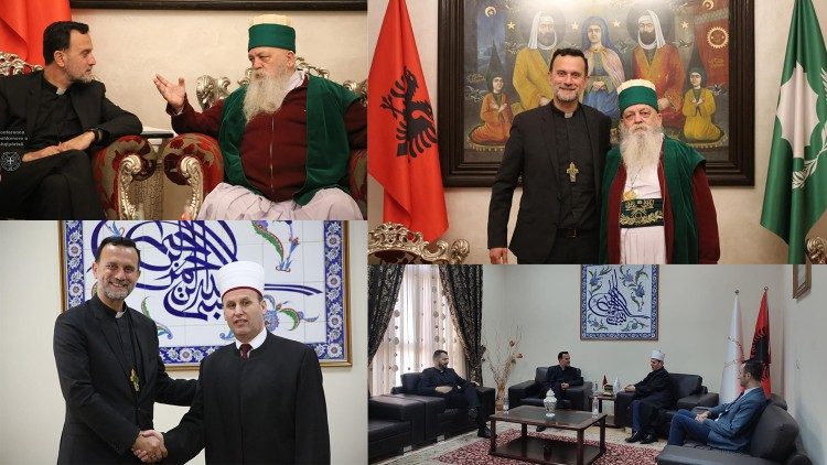 2024.03.01 Presidente della Conferenza Episcopale d'Albania Mons Gjergj Meta incontra capi religiosi d'Albania