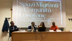 Mesa redonda sobre a Comunidade cabo-verdiana em Itália com Simone Celani,  Jorge Canifa, Giada Polo e Maria de Lourdes Jesus