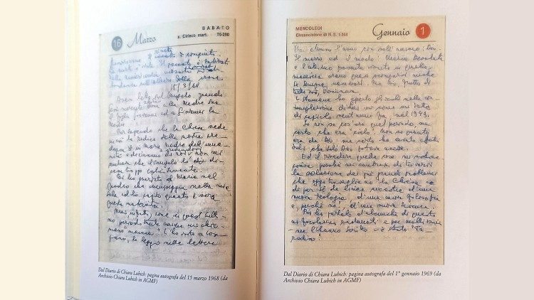 Due pagine autografe del Diario 