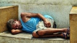 Ein Obdachloser in Brasilien