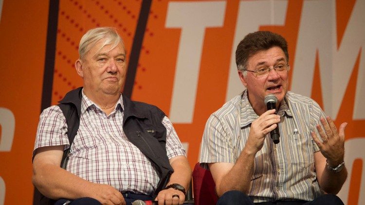 Frei Hans Stapel e Nelson Giovanelli, fundadores da Fazenda da Esperança