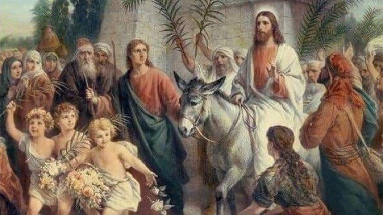 Hyrja e Jezusit në Jerusalem mbi shpinën e një gomari