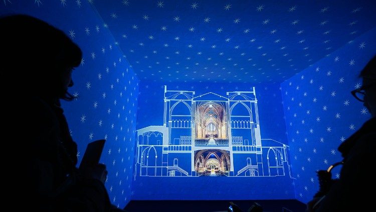 Ricostruzione virtuale nella mostra presso la Galleria Nazionale dell'Umbria