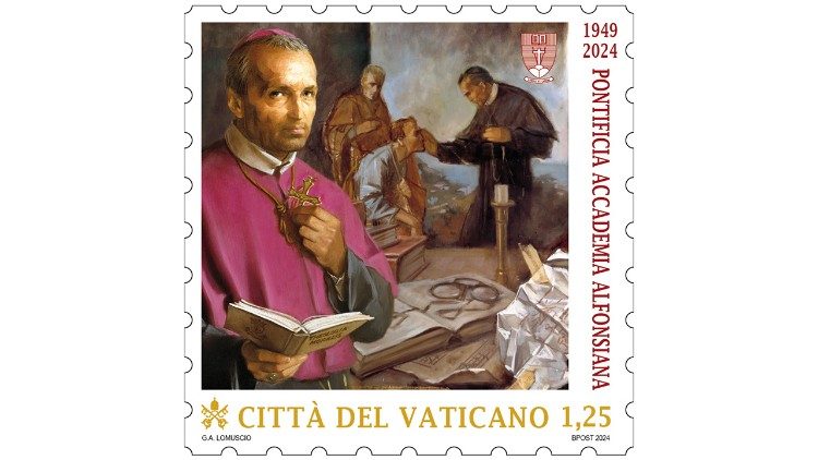 Francobollo e annullo postale speciale per i 75 anni della fondazione della Pontificia Accademia Alfonsiana