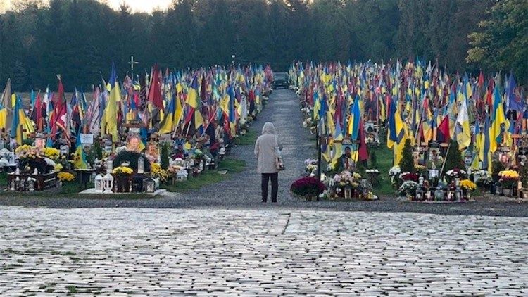 Cemetery for the fallen in Lviv