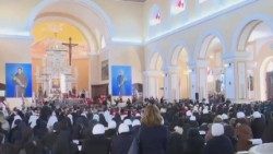 Un momento de la misa de beatificación presidida por el cardenal Semeraro en Shkodra, Albania