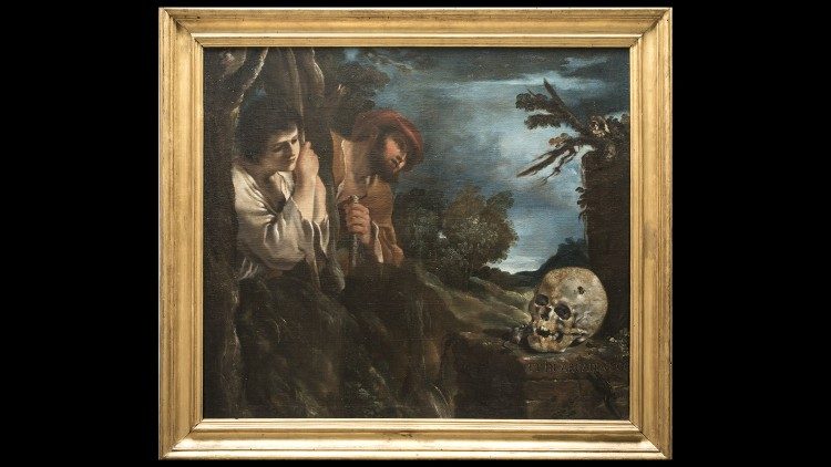 Giovanni Francesco Barbieri detto Guercino (Cento, 1591 - Bologna, 1666) Et in Arcadia ego 1618 olio su tela, cm 78 x 89 Roma, Gallerie Nazionali d'Arte Antica di Roma - Palazzo Barberini  Gallerie Nazionali di Arte Antica (MiC) - Bibliotheca Hertziana, Istituto Max Planck per la storia dell'arte / Enrico Fontolan