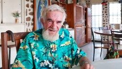 Père Albert Boudaud, dernier prêtre français de Papouasie-Nouvelle-Guinée, le 4 septembre 2024.