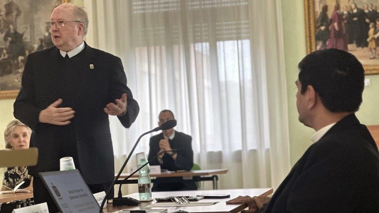 Fratel Jack Curran all'evento "Global voices for Bethlehem University" del 2024