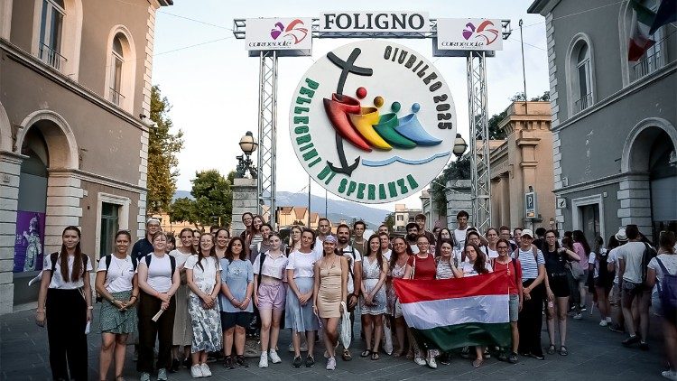 A magyar zarándokcsoport