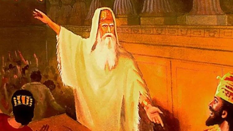 அரசர் பெல்சாட்சரின் முன்னிலையில் தானியேல்