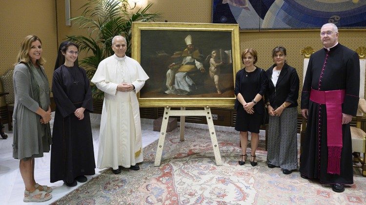 2025.08.02 Picha ya Mtakatifu Agostino yawakilishwa kwa Papa.