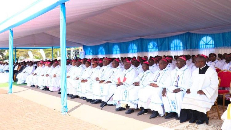 Der afrikanische Bischofsverband bei der Vollversammlung von Kigali