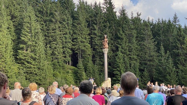 WIele osób przybyło na odsłonięcie kolumny. Fot. Krzysztof Bronk