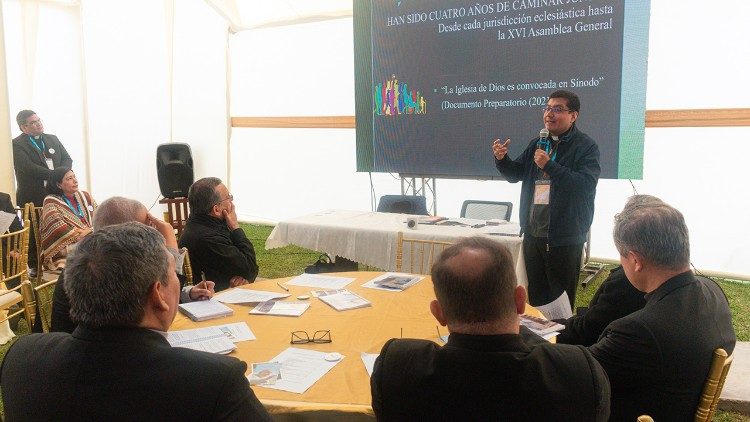 Os participantes da Assembleia Plenaria da Conferência Episcopal Peruana