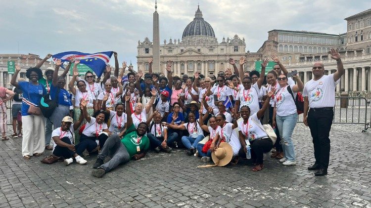 Peregrinos cabo-verdianos em Roma