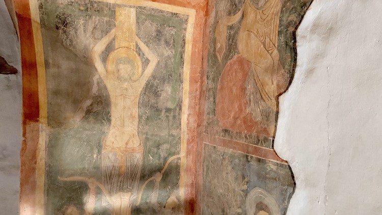 L'affresco con San Sebastiano