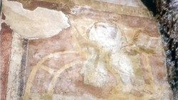 Fragment fresku przedstawiającego postać identyfikowaną ze św. Augustynem