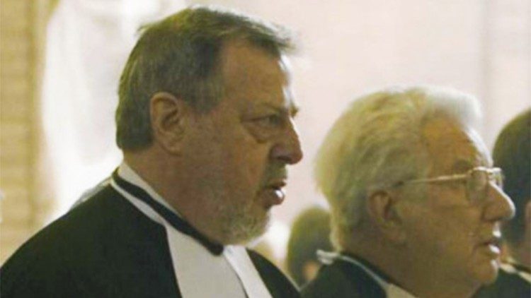 Rohrmann (l.) als Mitglied der Erzbruderschaft am Campo Santo Teutonico