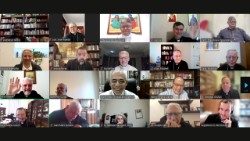 XVI eilinės tarybos posėdžio dalyviai 2025 m.  balandžio 7 d.