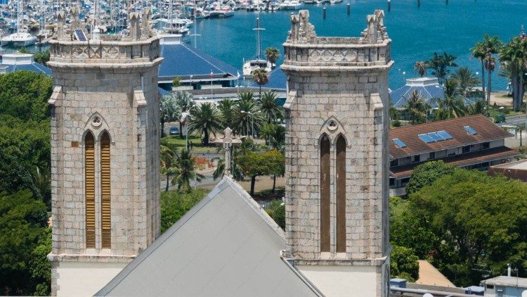 La cathédrale gothique Saint-Joseph de Nouméa, siège du diocèse, construite entre 1887 et 1897, en Nouvelle-Calédonie.