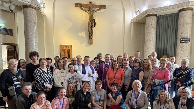 Sr. Patrícia prišla do Ríma na autobusovú púť. Skupina slávila svätú omšu v kaplnke Vatikánskeho rozhlasu