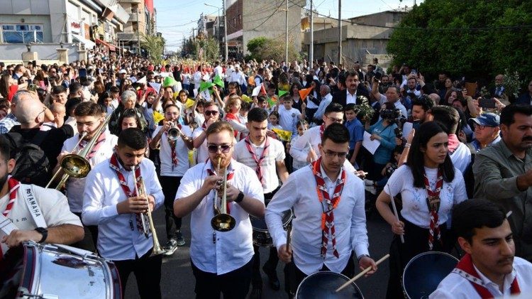 The ecumenical procession in Ankawa