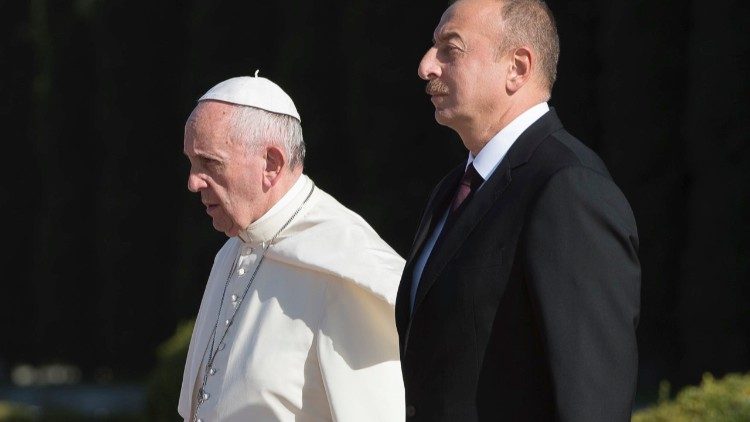 2025.04.21 Papa Francesco con il presidente dell'Azerbaijan 02 ottobre 2016