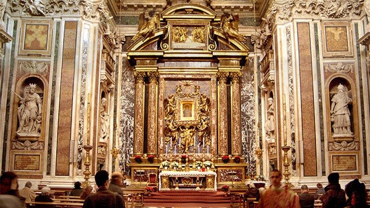 The Pauline Chapel in Saint Mary Major, with the icon of Mary, Salus Populi Romani