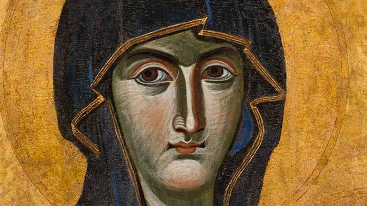 Detalle del rostro de la Salus Populi Romani