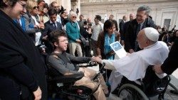 Uno degli incontri tra Papa Francesco e Giacomo Mattivi