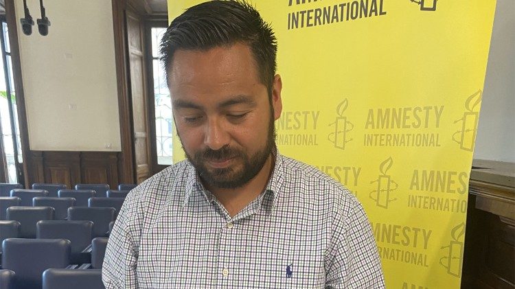 Alberto Amaro Jordán alla presentazione a Roma del Rapporto di Amnesty International