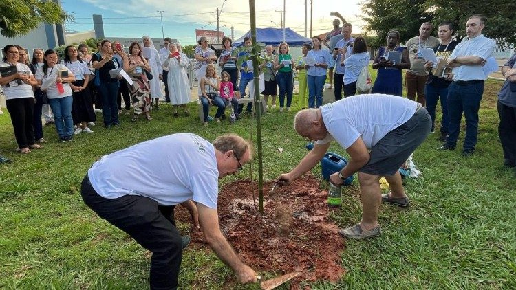 Francisco vive: lideranças plantam árvores em homenagem ao Papa