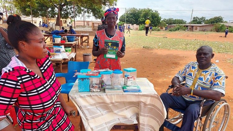 A small stand for selling school supplies
