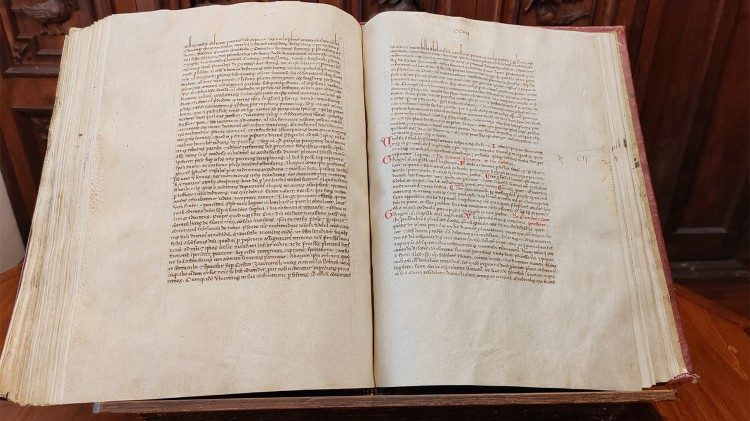 Popiežiaus bulės tekstas Vatikano apaštalinėje bibliotekoje