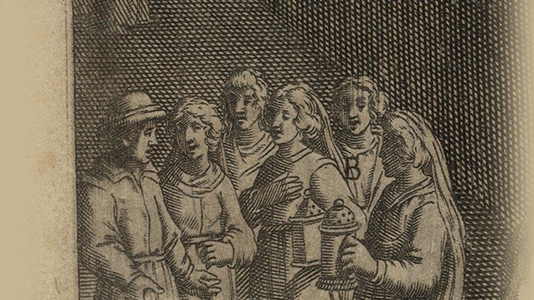 Camillo Cungi, [Le dieci Vergini], incisione a bulino (particolare) - (© Biblioteca Apostolica Vaticana)