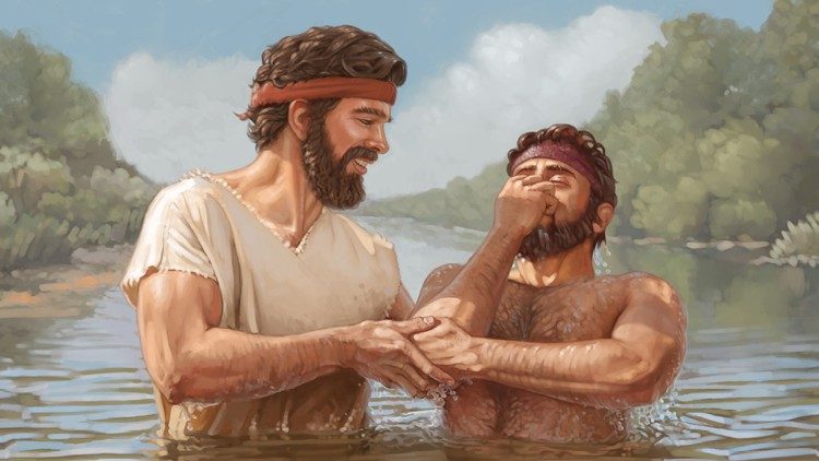 மக்களுக்கு திருமுழுக்கு வழங்கும் திருமுழுக்கு யோவான் 