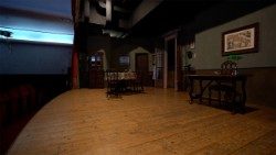 La scenografia dello spettacolo "...ma c'è papà" al Teatro Prati