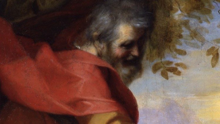 Federico Barocci. Riposo durante la fuga in Egitto (Madonna delle ciliegie). Citt&agrave; del Vaticano, Musei Vaticani (particolare)