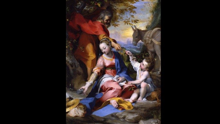 Federico Barocci. Riposo durante la fuga in Egitto (Madonna delle ciliegie). Citt&agrave; del Vaticano, Musei Vaticani, Pinacoteca. Foto &copy; Governatorato dello SCV - Direzione dei Musei. Tutti i diritti riservati. Divieto di ulteriore copia, riproduzione e pubblicazione