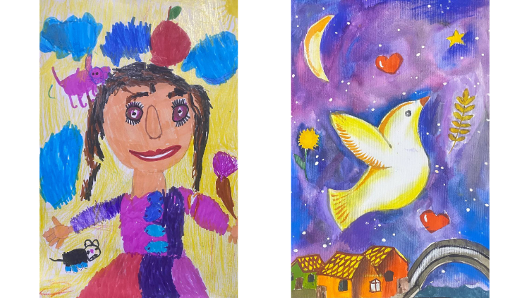 Miera tematika ukraiņu bērnu zīmējumos