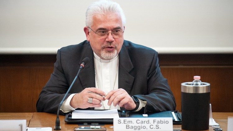 Cardeal Fabio Baggio, intervindo na cerim&oacute;nia de premia&ccedil;&atilde;o