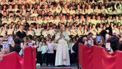 Le Pape s'est rendu dans l'école pontificale Paul VI à Castel Gandolfo, où il a assisté à un concert de Noël, ce mardi 16 décembre 2025.