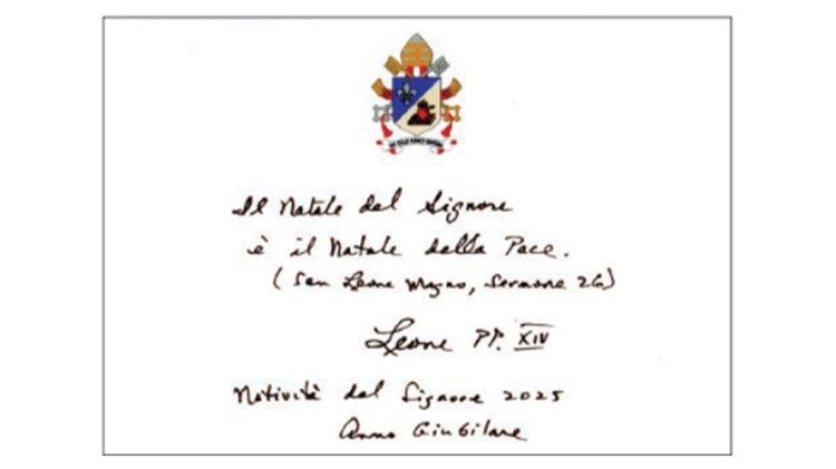Il biglietto di auguri del Papa