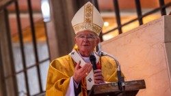 Le cardinal Brislin Stephen, archevêque de Johannesburg et président de la Conférence des évêques catholiques d'Afrique australe (SACBC).