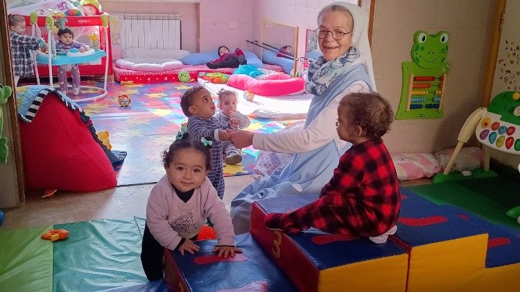 The orphanage of the Holy Family in Bethlehem