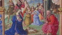Natività, Breviario, Chig. C.VII.205 Napoli, 1503-1512 ca. (mm 330x235; ff. 308), particolare, © Biblioteca Apostolica Vaticana