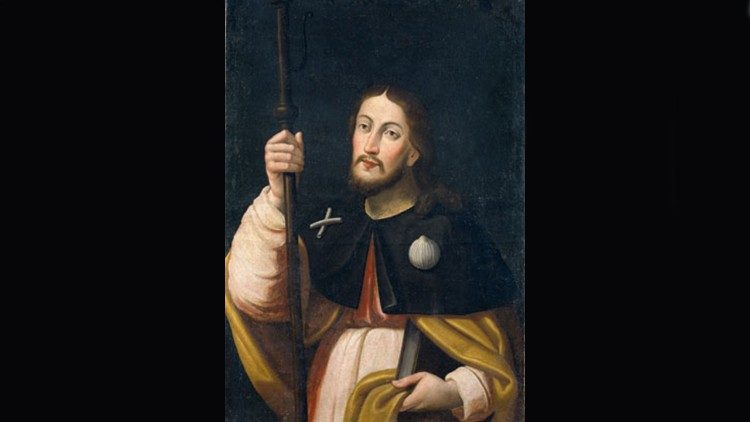 Pittore ignoto, San Rocco, XVII secolo, olio su tela,  cm 123,5x85, Collezione Battista Leoni, Sondrio