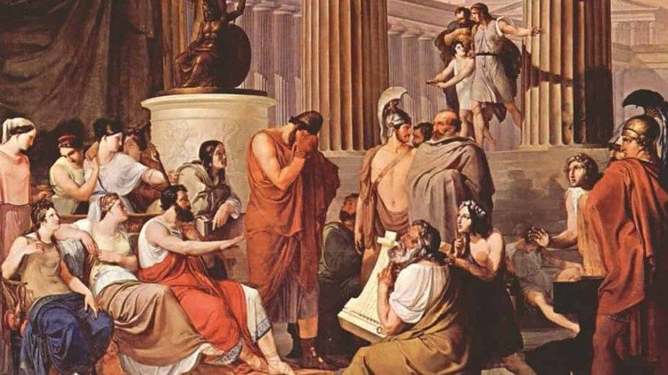 Francesco Hayez, Ulisse alla corte di Alcinoo, 1814-1816, olio su tela, 350&times;580 cm, Museo nazionale di Capodimonte, Napoli