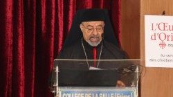 2025.02.07 intervento del Patriarca di Alessandria dei Copti cattolici Ibrahim Isaac Sedrak nel 5° convegno delle scuole francofone del Medio Oriente